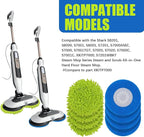 Magic Sponge Eraser Pads and Microfiber Chenilles Pads for Shark Steamer S7001 s7020 s7000amz s7000 s7001tgt s7201 s8201 S7005 s8001 Series Rotating Steam Scrubber,Scrub Sanitize at The Same