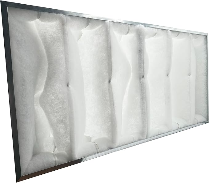 wioboy Paint Spray Booth Intake Filter (23.5" x 46" x 8" (4/case)), 6 Pocket High Capacity Polyester Air Filter