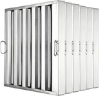 19.5 in x24.5 in Commercial Hood Filters - 430 Stainless Steel 5-Groove Baffle Filters for Restaurant Kitchen Exhaust Hoods Pack of 6