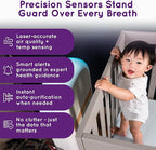 Air Purifier for Baby | Proprietary Safe-Sleep Design | Medical-Grade HEPA Filtration | Laser-Accurate Air Quality & Temp Sensors | Smart Parent-Approved Features