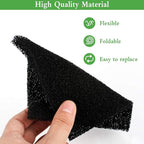 10 Pack Smoke Fume Absorber Filter, Activated Carbon Solder Fume Extractor Filters Solder Extractor Filter for Hakko/Xytronic/Aoyue Smoke Absorber (5 1/8” 5 1/8” 3/8”)