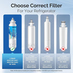 ICEPURE ADQ73613401 Refrigerator Water Filter Replacement for LG LT800P,ADQ73613401, ADQ73613403, ADQ73613402, LSXS26326S, LMXC23746S Kenmore 9490 4PACK