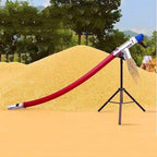 Red Portable Grain Suction Machine - Low Noise Pumping Auger Screw Conveyor for Cement, Fertilizer, Gravel & More (5m & 3m Hoses)