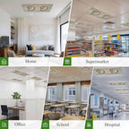 Fluorescent Light Covers for Ceiling Lights Shell Conch Magnetic Light Filters 4 Pack 4x2 ft Vintage Ocean Marine Life Ceiling Lights Cover for Classroom Office School Home Drop Lamp Decor