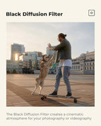 K&F Concept 77mm Black Diffusion 1/8 Filter, Mist Dreamy Cinematic Effec Filter for Video/Vlog/Portrait Photography K-Series