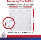 Filter King 11.25x11.25x1 Air Filter | 6-PACK | MERV 11 HVAC Pleated A/C Furnace Filters | MADE IN USA | Actual Size: 11.25 x 11.25 x .75"