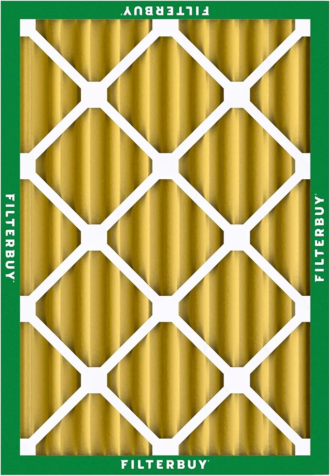 Filterbuy 24x25x4 Air Filter MERV 11 Superior Pet & Allergy Defense (12-Pack), Electrostatic Pleated HVAC AC Furnace Filters Replacement, Made in USA (Actual Size: 23.75 x 24.75 x 3.63)