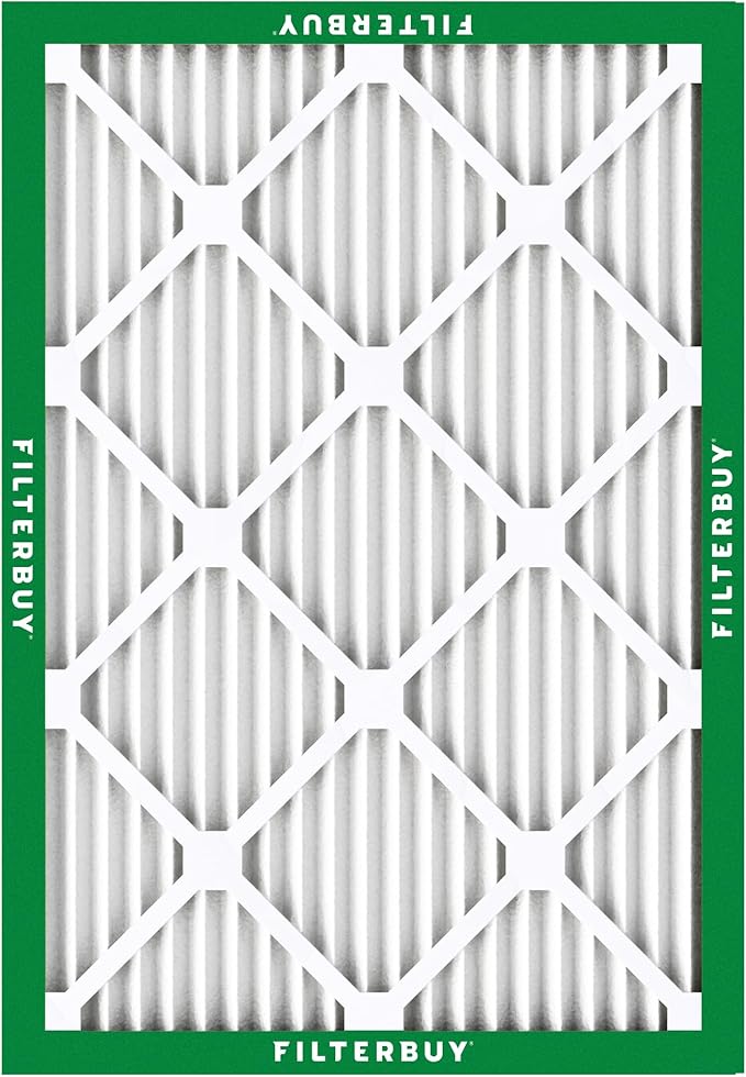 Filterbuy 8x14x1 Air Filter MERV 8 Essential Dust & Allergy Defense (6-Pack), Electrostatic Pleated HVAC AC Furnace Filters Replacement, Made in USA (Actual Size: 7.50 x 13.50 x 0.75)
