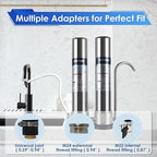 VORTOPT Countertop Water Filter System,Direct Connect Water Filtration-0.01μm Filtration Reduces PFOA/PFOS,Chlorine,Heavy Metals,Bad Odors-C2 and UF Filter