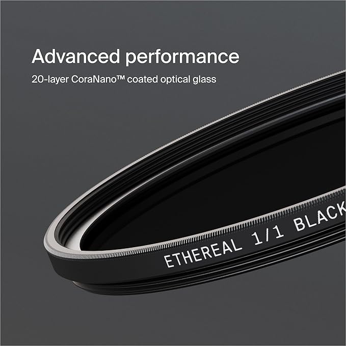 Urth 67mm Ethereal Black Mist ¹⁄₁ Diffusion Lens Filter (Plus+) - Cinematic Effect, 20-Layer Nano-Coated Light Dispersing Particles
