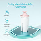 AQUA CREST Magnesium Water Filter, Intended for Brita® Pitchers and Dispensers, Everyday, UltraMax, Metro+, XL and More, 2 Months, Reduces Chlorine, 6 Count
