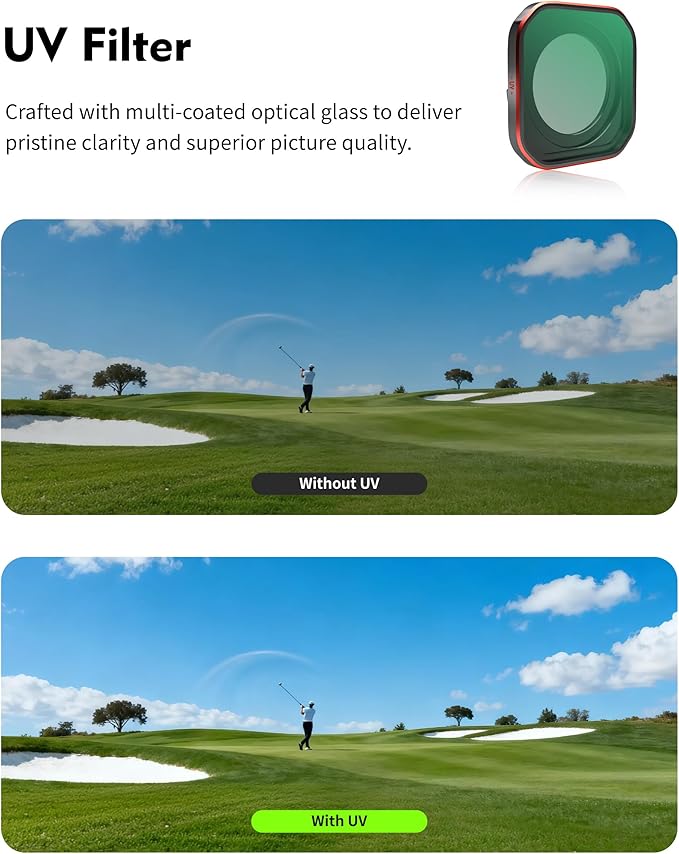 4-Pack Filter Kit for Insta360 Ace Pro2, Combo of CPL ND8 ND16 ND32 Lens, Polarizer and Neutral Density Filters for Anti-Glare & Exposure Control, Travel Case