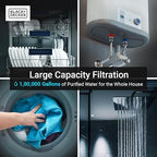 BLACK+DECKER Whole House Water Filter System | Anti-Scale | 3-Stage Filtration System for Whole House,Top-Tier Anti-Scale Filter Specially Designed to Prevent Scale Build-Up, Protects Appliances