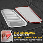 KaTur 1 Pair Universal Car ABS Decorative Air Flow Intake Scoop Turbo Bonnet Vent Cover Hood (Gray)