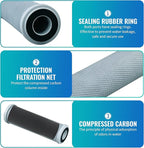 CFS – 10" x 2.5" Replacement GE GXWH04F Activated Carbon Block Filter - Universal 10 inch Filter for GE HOUSEHOLD PRE-FILTRATION SYSTEM – 4 Pack