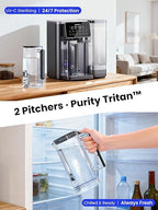 JIMMY R9 Reverse Osmosis System Countertop Water Filter - 7 Stage Purification with Remineralization & UV, Portable Water Purifier Countertop,3s Instant Heat(7 Temps),3:1 Pure to Drain,No Installation