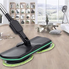 Cordless Electric Mop, 35dB Quiet Floor Cleaner with Dual Motor, Lightweight Spin Scrubber for Hardwood Tile Marble, Adjustable Handle, Rechargeable Polisher, Washable Pads，10 PCS Cleaning Cloth