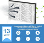 20x30x3 MERV 13 Pleated Air Filters Replacement Compatible with Zephyr VGF Series 20x30x3 Whole Home Return Air Grille Filter, MERV13 Air Filtration System, 2 Pack