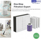 PUREBURG Replacement Filter Set Compatible with Sharp KC-860U PlasmaCluster Air Purifier, H13 HEPA + Activated Carbon + Humidifier Filter