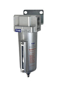 1/2" NPT Industrial Particulate Filter, Removes Water, Moisture, Debris from Compressed Air Lines, 5oz Bowl (225 PSI Max)
