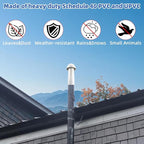 3 Inch Vent Stack Pipe Filter,Sewer Vent Filter Septic Tank Roof Vent Filters Cap for PVC Plastic Pipes Plumbing Air Exhaust,Vents Stack Filters Remove Outdoor Septic and Sewer Odors,with Mushroom Cap