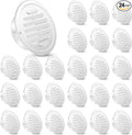 Zonon 24 Pcs Stainless Steel Soffit Vents 4 Inch Round Dryer Vent Cover with Mesh Screen for Home Outdoor Bathroom Wall Ceiling Outside Exterior Exhaust (White)