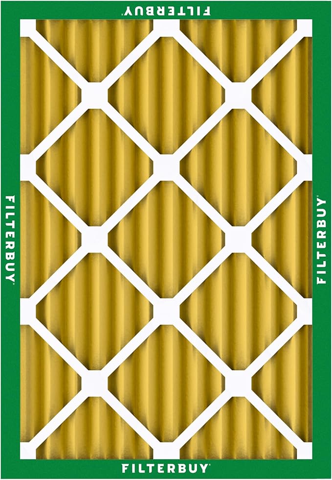 Filterbuy 20x25x2 Air Filter MERV 11 Superior Pet & Allergy Defense (4-Pack), Electrostatic Pleated HVAC AC Furnace Filters Replacement, Made in USA (Actual Size: 19.50 x 24.50 x 1.75)