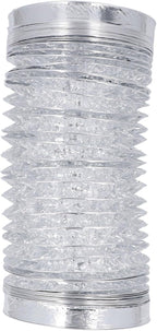 Aluminum Foil Ducting and PVC Dryer Vent Hose with 7 Inch Diameter and 6.56 Foot Length, Flexible HVAC Ventilation Duct with Spiral Steel Wire Support for Kitchens and Greenhouses