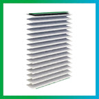 Filterbuy 25x5 Expandable Air Filter MERV 8 Dust Defense (2-Pack), Pleated Furnace Air Filters Replacement for Trane Perfect Fit BAYFTFREXM2 and American Standard (Actual Size: 27.50 x 4.38 Inches)