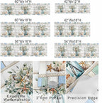 Kitchen Valances for Window, Ocean Starfish Conch Shell Eucalyptus Light Filtering Rod Pocket Valance Curtain, Colorful Wood Grain Short Curtains Window Topper for Bedroom Living Room 54x18in