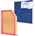 Cabin & Engine Air Filter Set Accessories for Jeep Wrangler 2018-2025 2026, Jeep Gladiator 2020-2025 2026 Activated Carbon Automotive Engine Cabin Air Filter Replacement for 68257030AA 68301863AA
