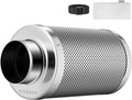 VIVOSUN 8 Inch Air Carbon Filter Smelliness Control with Australia Virgin Charcoal for Inline Duct Fan, Grow Tent,Pre-Filter Included, Reversible Flange 8"x 20"