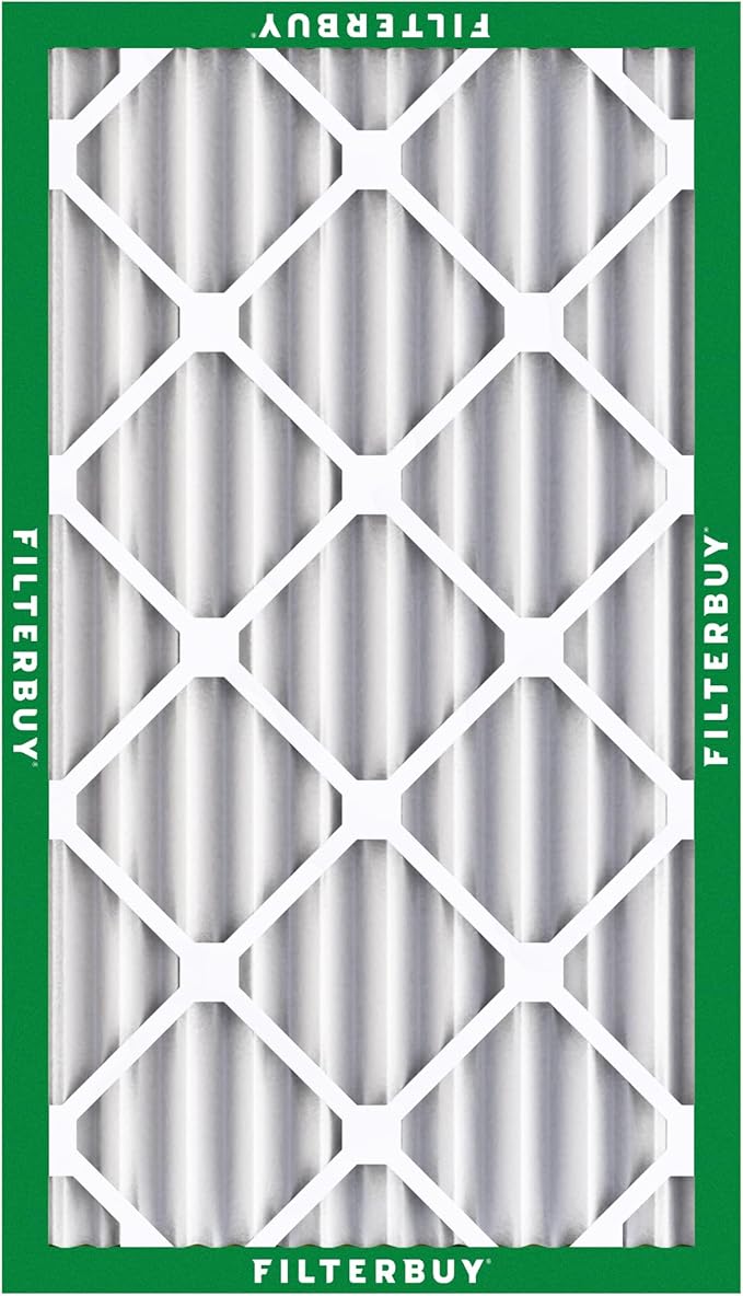 Filterbuy 16x24x4 Air Filter MERV 8 Essential Dust & Allergy Defense (2-Pack), Electrostatic Pleated HVAC AC Furnace Filters Replacement, Made in USA (Actual Size: 15.38 x 23.38 x 3.63)