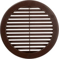 Vent Systems 6" Inch (Opening Dimensions) - Pack of 100 - Brown Soffit Vent Cover - Plastic Round Air Vent Grille - Built-in Mesh Screen - HVAC Register Louver for Bathroom, Home, Kitchen