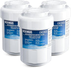Water Filter Replacement Compatible with GE MWF, SmartWater MWFP, MWFA, GWF, HDX FMG-1, WFC1201, RWF1060, 197D6321P006, Kenmore 9991, Pack of 3, By DESENRUIS
