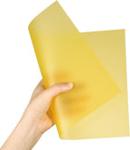 uxcell 4Pcs A4 Gel Light Lighting Filter Overlay Transparent Color Correction Plastic Vinyl PVC Sheets Photography Television Matte Yellow,0.5mm