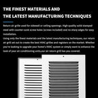 14x10 Return Air Grille(Duct Opening Size),Air Return Vent Cover,Flat Vent Cover,Rejillas De Aire Acondicionado para Casa,Return Air Grilles,Outer Dimensions:15.75"Wx11.75"H(14"Wx10"H, Duct Opening)