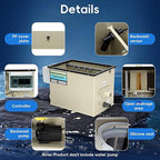Rotary Drum Filter-3000GPH, 110V-240V High Pressure Cleaning Drum Filter, Fully Automatic Self-Cleaning Filter for Koi Pond, Fish Pond, Aquarium, Fish Farm, Seedling Cultivation Base, Aquaculture