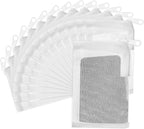 15 Pcs Aquarium Filter Media Bags, Fine Mesh Filter Bags with Plastic Zipper, Reusable Polyester Net Bag for Activated Carbon, Bio Balls, Ceramic Rings, Fresh Saltwater Tanks (2.4" x 4")