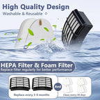 2 HEPA + 4 Foam & Felt Filters Compatible with Shark Navigator Lift-Away Deluex NV350, NV351, NV352, NV355, NV356E, NV357, NV360, NV370, NV391, UV440, UV490, UV540, Part # XFF350 & XHF350