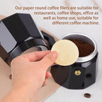 CEYAZYE 200 PCS Round Coffee Filter Paper, 56 mm Disposable Coffee Filters, Moka Coffee Pot Filter for Espresso Machine Portafilter Moka Pot, Quality Material Paper Fiber Heat Resistance