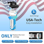 WINGSOL Under Sink Water Filter with Faucet, Reduce Heavy Metals/Chlorine/PFAS/PFOA/PFOS/Odor/Sediment, NSF/ANSI 42&53 Improve Taste, EZ Change Life Indication Mineral pH+ Sink Water Filter