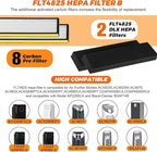FLT4825 HEPA Filter B Replacement with G-Guardian Air Purifier Models-Replaces AC4820, AC4850,CDAP4500BAC, AC4800, AC4300 AC4900CA AC4825 AC4825E by Blutoget -2 H13 HEPA Filters 8 Carbon Pre-Filters