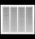 HVAC Premium 24'' X 20'' Steel Return Air Filter Grille for 1'' Filter - Fixed Hinged - HVAC Duct Cover - Flat Stamped Face - White [Outer Dimensions: 26 5/8''w X 22 5/8''h]