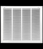HVAC Premium 24'' X 20'' Steel Return Air Filter Grille for 1'' Filter - Fixed Hinged - HVAC Duct Cover - Flat Stamped Face - White [Outer Dimensions: 26 5/8''w X 22 5/8''h]