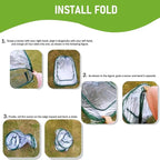 Plant Mini Greenhouse Pop Up Greenhouse Covers, Transparent Freeze Protection PVC Tent with Roll-up Zipper Entry Doors for Indoor and Outdoor Gardens Protecting Plant from Cold Frost (PVC, 39x39x39in)