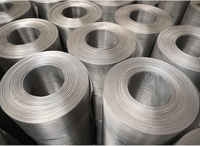 Stainless Steel Woven Wire Mesh 304 Stainless Steel Woven Wire Mesh 100 Mesh Filter Screen Sheet Heat-Resistant Tear Resistance Anti Mosquito Insect Mesh for Filter,Silver-1.2x2m