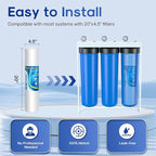 ICEPURE 20 Micron 20" x 4.5" Whole House Sediment Home Water Filter Replacement Cartridge, Compatible with SP-DD-5005-20BB, FPMB5-20, AP810-2, 155358-43, SDC-45-2005, 2PP20BB1M, P5-20, FP25B, 3 Pack
