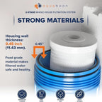 Aquaboon 2-Stage Whole House Water Filter System with Prefilter, 20x4.5 Iron & Manganese, Sediment Filters, Pressure Gauge & Release, Wrench, Freestanding Steel Frame