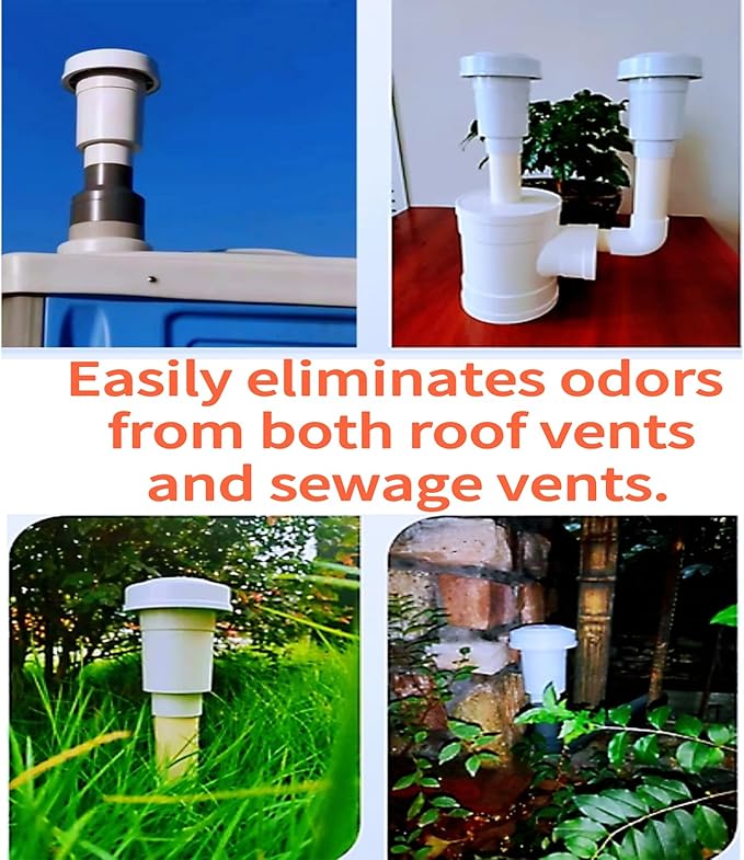 Activated Charcoal Exhaust Vent Filter & Sewer Vent Refill – Universal for 6" Exhaust Pipes